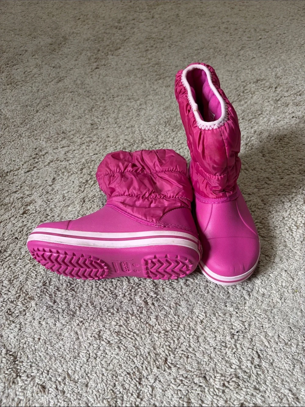 Crocs Pink Waterproof Winter Kids Size 11